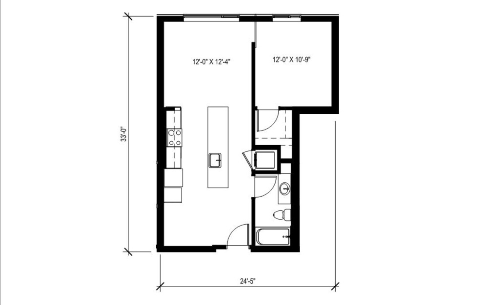 1 Bedroom + Den - A+1 - 1 bedroom floorplan layout with 1 bathroom and 694 - 695 square feet