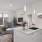 a kitchen and living room