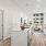 a kitchen with white cabinets
